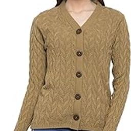 Women's Acrylic Button Front Sweater-image-9
