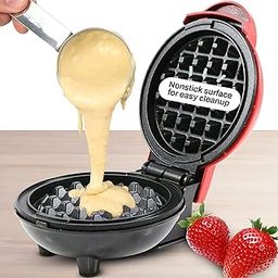 Mini Waffles Maker Machine For Home, 3-in-1 Electric Waffle Iron with Non-Stick, Dual Side Plate, Pancake Maker for Individual Belgian Waffles-10