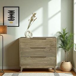 Kraft Bazaar Solid Wood Nova Chest of Drawer | Multipurpose Cabinet for Kitchen and Living Room Storage | Kitchen Cabinet | Finish - Tobacco Brown-picture-18