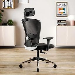 AASHRA ENTERPRISES E.A Chairs Mesh High Back Ergonomic Office Chair - Adjustable Seat Height, Sturdy Metal Base, Revolving Study & Computer Chair for Work from Home, (Jazz Jupitor H_B)-image-66
