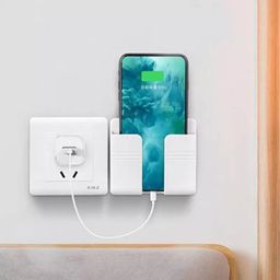 thekiteco. Wall Mounted Mobile Holder Storage Case for Remote Wall Mounted Mobile Stand/Multi Purpose Stand with Hole for Phone Charging - Pack of 5 (White) image 5