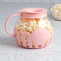 SKINPLUS Patented Micro-Pop Microwave Popcorn Popper with Temperature Safe Glass, 3-in-1 Lid Measures Kernels and Melts Butter, Made Without BPA, Dishwasher Safe (Light Pink) image 2