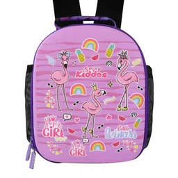 Smily Kiddos Kids Purple & Green Graphic Backpack With Compression Straps-27