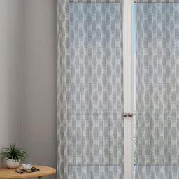 URBAN DREAM Grey & Off White Sheer Door Curtain-image-78