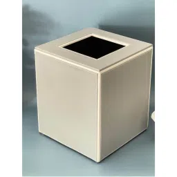 CasaGold Grey Small Square Classic Pu Leather Dustbin with Lid-picture-15