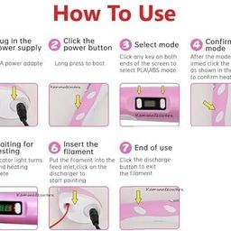 toyxiity mall 3D Printing Pen with LCD Display,Now with Sleep Function 10 Metre Each 3 Filaments Extra & 3 Metre Each 3 Filaments (Pack of 1) + Free Assured Gift Inside image 3