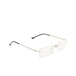 CRIBA Unisex Clear Lens & Gold-Toned Rectangle Sunglasses with UV Protected Lens-37