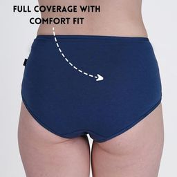 soviv Women's Everyday Soft Cotton, High Hipster Full Coverage, Outer Elastic Solid Multicolor Solid Briefs image 4