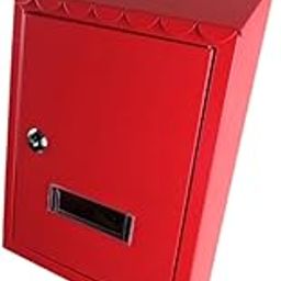The Style SutraLocking Mailbox Organizer Letter Box for Outside House Front Door Famerhouse Red-image-14