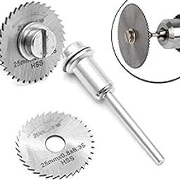 DIY Crafts Pack Of 1 Set 6x1, Stainless Steel, 5 - Pcs HSS Rotary Saw Blades Blade Disc Saw Carving Buffing Grinder Replacement Mandrel Set Mini Circular Cu(Pack Of 1 Set 6x1, Stainless Steel)-6