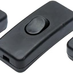 Electronic Spices Black SPST Halfway Rocker Button Inline Switch For Table Lamp (Pack of 5)-image-1