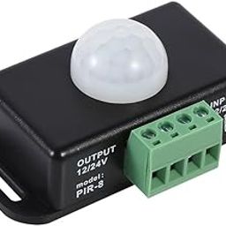 Diyeeni Motion Sensor Switch, Motion Sensor Light Switch, Automatic Use Plastic DC Security Small with Light Sensor Module for Lamp-54