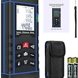 Real Instruments Laser Distance Meter Distance Meter Laser Measurer Compact Laser Distance Meter Waterproof Level 40 Meter LDM Laser Range Finder LDM-40 (LDM-01)-28