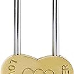 VeYocilk Love Lock Single Heart Gold Padlock:3.5" 50mm Engraved Love-You-Forever Wish Heart Lock Everlasting Love for Lovers Wedding,Valentines,Anniversary,Travel,Valentines Day,Bridge(NO Key)-image-50