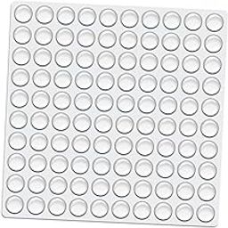Round Adhesive Silica Gel Bumpers Door Cabinet Drawer Safety Stopper Mute Buffer, 3x8 mm, Clear -Set of 100 Pieces, 1 Sheet-picture-3