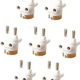 2 Pin Bulb Holder Parallel Adapter with Plug and Light Socket 7 Pieces Multi Pendant Adapter Multi Outlet Plug Brass Connector-image-0