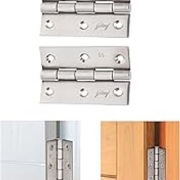 Godrej Door Fittings I Door Butt Hinge 3 Inch x 14-Plain Joint | Matte Satin Finish I Pack of 2 I Heavy Duty SS Kabza-14 Gauge Door Hardware| Premium Door Hinges for Wooden Doors | 1 Yr Warranty-image-18