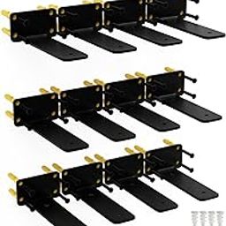 ISOKER 6 Inch Floating Shelf Brackets, 12 Pack 1/5” Thick Carbon Steel Hidden Shelf Brackets, Rustic Industrial Brackets for Wall Decor-image-69