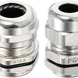 MECCANIXITY Stainless Steel PG13.5 Cable Gland 6-12mm Dia 3 Pack and PG9 Cable Gland 4mm-8mm Dia 3 Pack for Waterproof Adjustable Locknut 3 Set-picture-19