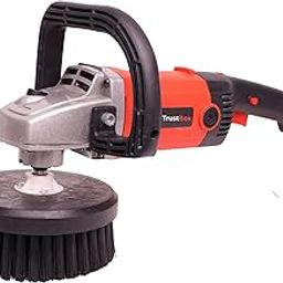 TrustBox Electric Spin Scrubber Brush Machine for Bathroom Floor & Tiles Cleaning – 3000 RPM Heavy-Duty Spinner Scrubbing Cleaner-Multiple Attachments, Industrial Grade, 6-Speed Modes & Trigger Lock.-4