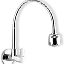 KAMAL Sink Spray Tab Opal - Wall Mounted | SS 304 Flexible Spout 360 Degree Dual Flow | Brass Body & Knob | SS304 Rust Resistant Flexible Spout | Dual Flow Bib Tap Faucet (Wall Mount Installation)-image-30