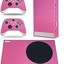 Xbox Series S Skin, Full Body Vinyl Protective Skin Decal for Xbox Series S Console & Wireless Controller (Xbox Series S, Pink Carbon Fiber)-15