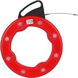 Entweg Wire Puller,20M Fiberglass Fish Tape Reel Puller Conductive Electrical Cable Puller with Impact Case Electric or Communication Wire Puller Use for Drywall Ceiling Under Rug Conduit or Pipe-24