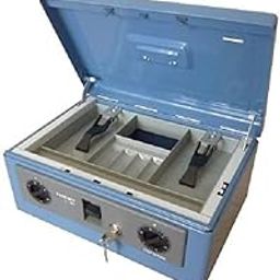 Ultreos Metal Cash Box deposit key money cash safe can with mechanical lock color box, Security Safe Metal Locker Box; Money Tray and Coin Register Drawer Storage Box Usefull at shop,home etc.-16