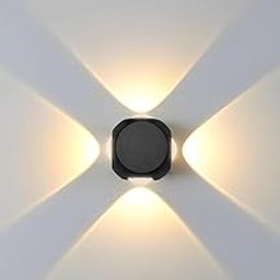 Glowing Night LED Outdoor UP Down Wall Light Warm White, IP-65 Rainproof & Shockproof Body (4 Way Spiltter)-15
