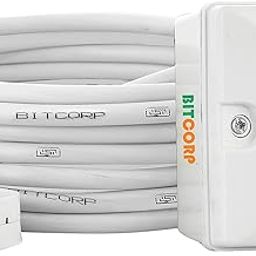 Bitcorp 16A Power Extension Board 6A to 16A Converter with 1 Socket, 2500W Surge Protector, 3 Meter Electric Cord for Computer, Fridge, AC, Home and Office Appliances (White) 220 Volts-image-3