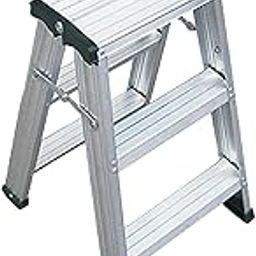 ARTISOUL® Foldable Step Stable Portable Ladder Stool for Library Office Household Work 3 Step | Furniture | Benches & Stools-image-57
