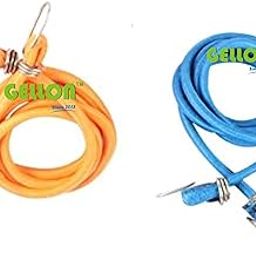 Gellon 2 Piece 6 Feet Long Bungee Cord with Steel Hook Stretched Up to 9 Feet/Shock Cord Luggage Tying Rope (Pack of 2)-13