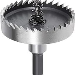 UPTODATETOOLS 60mm HSS Drill Bit Hole Saw Cutter, Sharp and Durable, for Cutting Holes on Wood, Plastic Sheet, Stainless Steel, Iron, Aluminum Plate-14