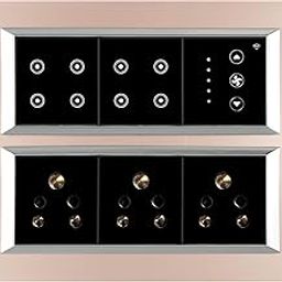 L&G 12 Module Glass Smart Switch Board | 5 Smart Switch Control, 1 Smart Fan Control, 3 Socket |(Compatible with Alexa, compatible with OK Google & SIRI) (Size: 12M - 220 x 160 x 45 mm)(Bronze)-4