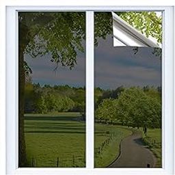 SUNBIRD Sun Protection Window Film One Way Mirror Reflective Solar Tint Pravicy Anti-UV Self-Adhesive Glass Building Color (20Inch X 40Inch, Light Black Window Film)-image-6