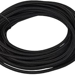 32.8ft Round 18/2 Rayon Covered Wire,HESSION Antique Industrial Electrical Cloth Cord,Vintage Style Lamp Cord strands UL listed(Black)-21