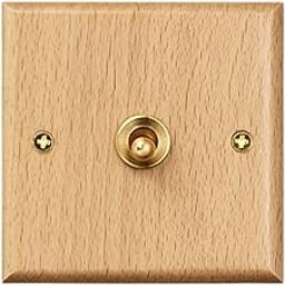 UJEAVETTE Wooden Lighting Switch Plate Outlet Cover for Living Room Kitchen Restaurant Single Lever-image-42