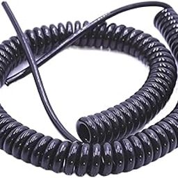 Outdoor Extension Stretch 2.5m Black Telescopic Electric Cable, Stretch Wire, 2 Core 12 Core Spring Spiral Cable Solar Sheathing(2core,22AWG 0.3mm)-image-66