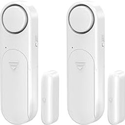Door Alarm When Opened (2 Pack), 120dB Door and Window Open Sensor for Home Security/Kid Safety/Pool Safety, Sliding Front Door Opening Sensor Alert for Garage/Apartment/Business Office Entry,White-21