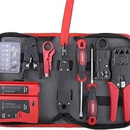Hi-Spec 9pc Network Cable Tester Tool Kit Set for CAT5, CAT6, RJ11, RJ45. Ethernet LAN Crimper, Punchdown, Coax Stripper & More-picture-7