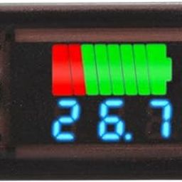 CALANDIS™ Battery Capacity Voltages Indicator Voltages Meter LED Tester Gauge Waterproof Blue Digital-image-15