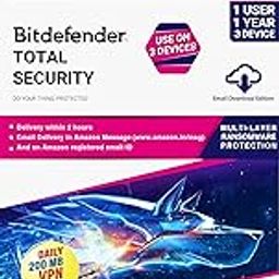 Bitdefender 1 User, 1 Year, 3 Device - Total Security | Windows | Mac | Android | iOS | Latest Version | (Single Activation Code)- [Email Delivery in 2 hours - No CD]-2