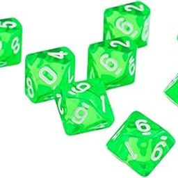ATORSE Toy D10 Green Ten Sided Gem Dice for RPG Dungeons & Dragons Games Set of 10 Dice-Toys & Hobbies-Games-Role Playing Games-Dungeons & Dragons-Accessories & Dice-image-73