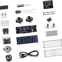 SAZ DEKOR® DIY Digital Clock Kit Professional Soldering Practice for Dorm Bedroom Cafes with Cover-19