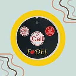 Waiter Wireless System for Restaurant, Cafe & Lounge by Fodel India | Pager Calling System | Call Bell Button Only | Add Watch Receiver to your cart separately to purchase both items together-11
