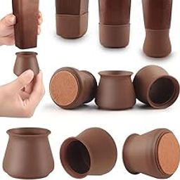 Prostuff.in® Silicone Chair Leg Floor Protectors – 4 Pcs | Rubber Chair Leg Caps Furniture Protector to Prevent Scratches, Reduce Noise, Anti-Slip | Furniture Leg Covers for Chair, Stool Table,Brown-image-36