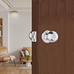 Godrej Cylindrical Lock | Keyless | Single Panel Door Lock | for Bathroom Door |Suitable for Residential Doors&Commercial Space | Door Thickness 32mm to 45 mm | keyless Entry | Stainless Steel Finish-58