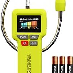Zkmiles Y201Pro Natural Gas Leak Detector for Home, Methane, LP& Propane Gas Detector for RV, Explosive Gas Sniffer, 12-inch Flexible Probe with Light, AAx3 Battery Powered(Included),Green-14