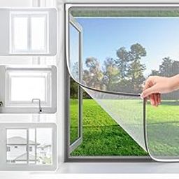 Avishi Mosquito Window Net for Wooden, Steel, Iron, Plastic Frames | Anti Mosquito Insect Mesh Screen for Home & Office Windows (48"x36" (Feet=4'x3'))-picture-1