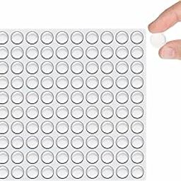 iBuddy 100 PCS Round Door Handle Bumper Adhesive Door Bumper Wall Protector Mute Rubber Buffer Pads for Doors, Drawers, Furniture Door Stopper Rubber for Home Office for Noise Dampening-picture-3